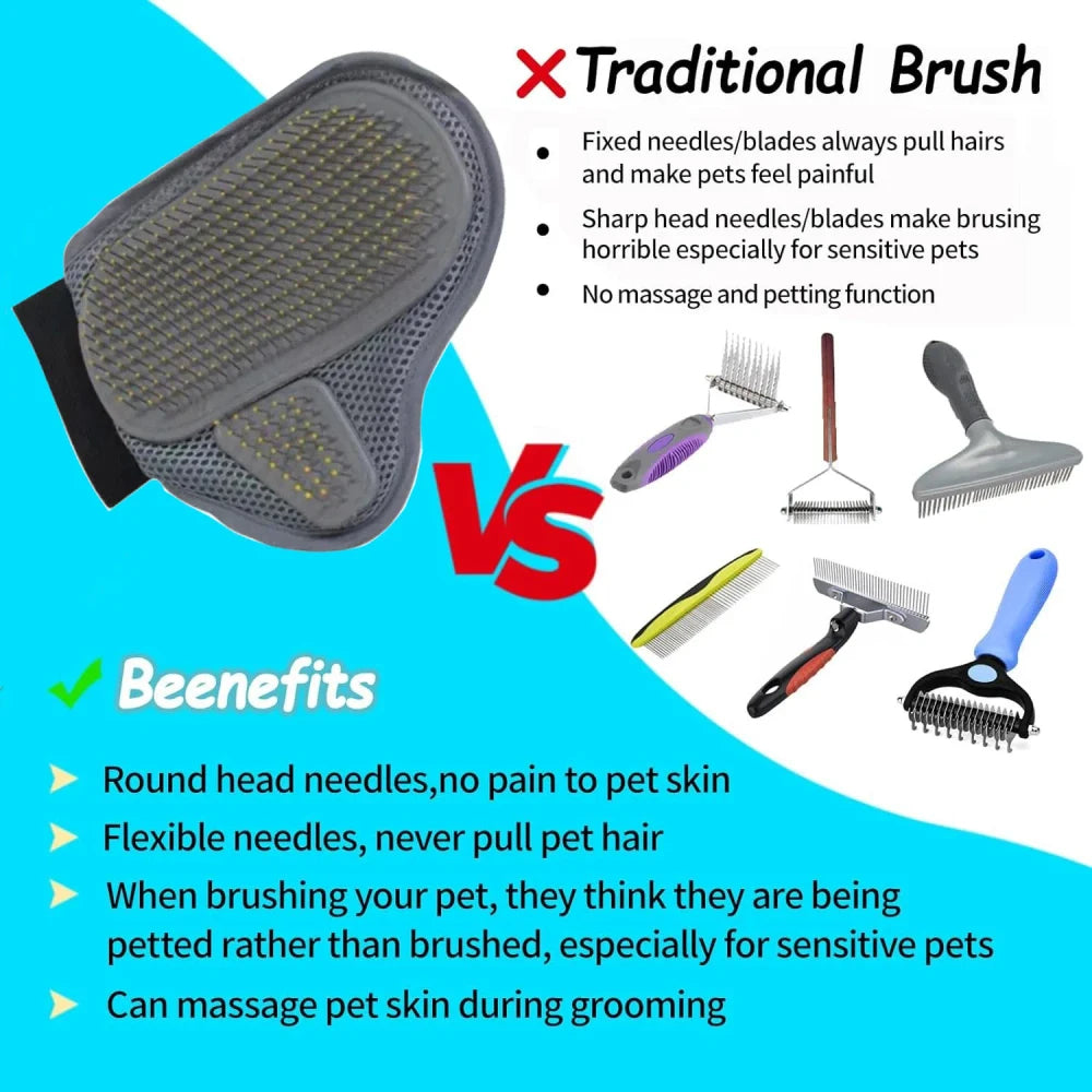 Pet Bathing & Massage Gloves