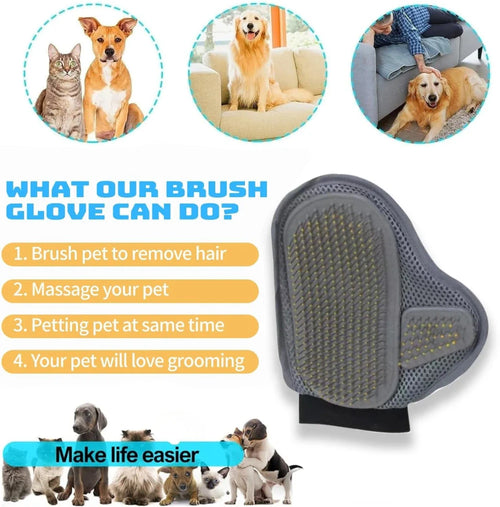 FurBond LatherPaws™ — Pet Bathing & Massage Gloves